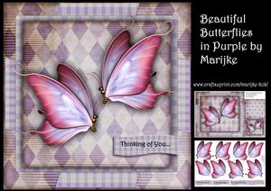 Beautiful Butterflies in Purple Mini Kit
