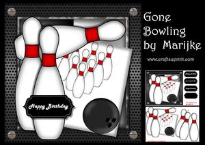 Male Card Gone Bowling Mini Kit