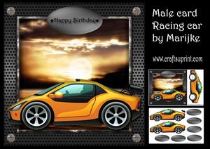 Male Card Racing Car Mini Kit