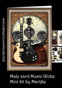 Music Globe Male Card Mini Kit