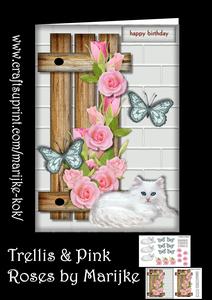 Trellis & Pink Roses Mini Kit