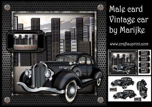 Male Card Vintage Car Mini Kit