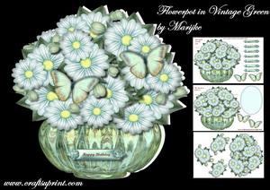 Flowerpot in Vintage Green Minikit