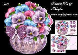 Pansies Flowerpot Mini Kit