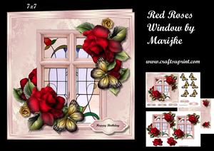 Red Roses Window Mini Kit