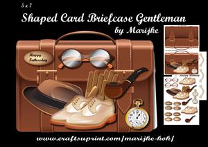 Male Shaped Card Briefcase Gentleman
