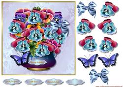 Vase Pansies