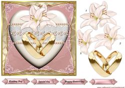 Wedding Heart Golden Rings