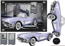 Male Card 1950's Car 1