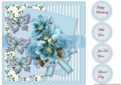 Card Topper Bleu Symphony 2
