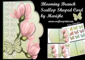 Blooming Branch Scallop Shaped Card Mini Kit
