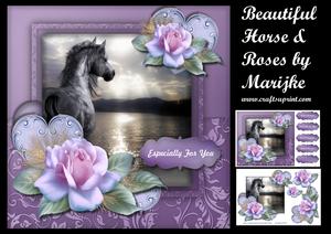 Beautiful Horse & Roses Mini Kit