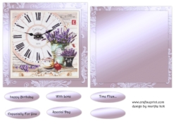 Vintage Clock Topper & Insert