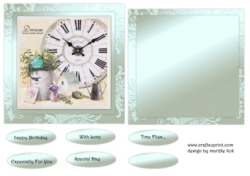 Vintage Clock Topper & Insert 3