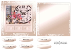 Vintage Clock Topper & Insert 5