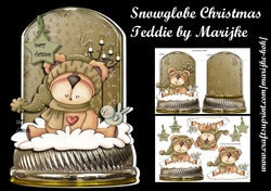 Snowglobe Teddie Christmas