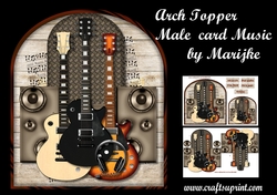 Arch Topper male card Music Mini Kit