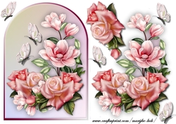 Arch Topper Roses & magnolias