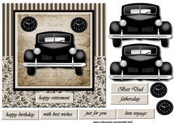 Male card Vintage Car