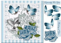 Roses & Butterflies Topper