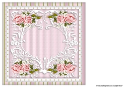 Insert Vintage roses On lace