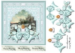 Romantic Snowscene in fancy frame