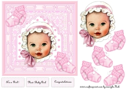 new baby Girl in fancy Frame