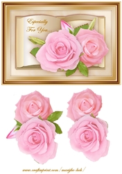 Book with Pink roses