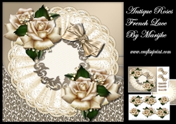Antique Roses on French Lace Mini Kit