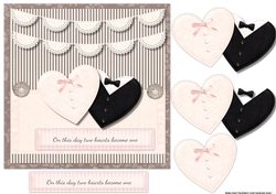 LOVE Romantic Quick Card hearts