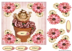 Cute Elve In Flowerpot