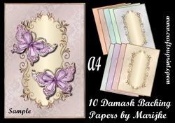 Damask Backing Papers Kit