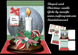 Christmas Candle Globe Shaped card Mini Kit