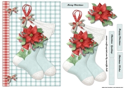 Christmas Stockings & Poinsettias