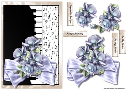 Piano card & Porcelain Roses