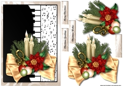 Piano Card Christmas In Cream