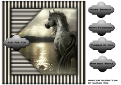 Male card Topper beautiful Horse 1