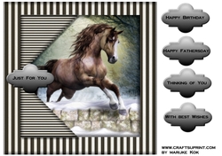 Male card Topper beautiful Horse 2