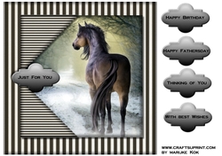 Male Card Topper Beautiful Horse 4