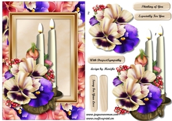 Sympathy Candles & Violets