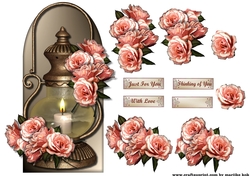 Classic Candle & Vintage Roses
