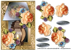 Classic Lamp & English  Roses