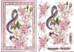 Music Vintage Flowers