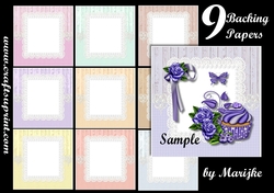 Backing Papers Kit Lace Frame