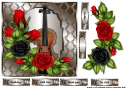  Male card Music & Roses