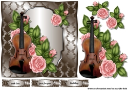 Music & pink Roses