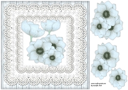 Anemones & lace Topper