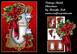 Vintage Shield Christmas