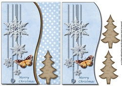 Christmas card Snowflakes