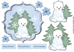 Scallop Topper Cute Artic Bear